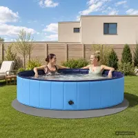 Syfax Pool Bodenschutzmatte 16 stk. Ø 235 cm Rund EVA-Schaum Grau