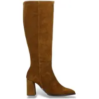 Wonders für Damen. M-5442 Charme Lederstiefel beige (41), 3 bis 5 cm, Reißverschluss, Lässig