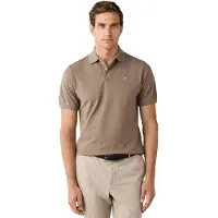Hackett London für Herren. HM5600234 Poloshirt Slim Fit Logo beige (XXL), Lässig, Baumwolle, Kurzarm
