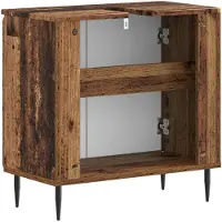 vidaXL Waschbeckenschrank HAARLEM Altholz 59,5 x 31,5 x 59 cm