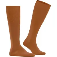 Falke Airport Herren Kniestrümpfe, 43-44, Braun, Uni, Schurwolle