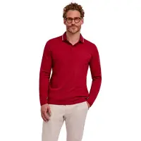 Falke Herren Polo Shirt, XXL, Rot, Baumwolle