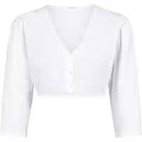 Nina von c. Dirndl-Bluse 3/4 Arm in weiss | Gr.: 44
