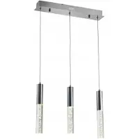 REALITY IMPORT Hängeleuchte LED Neda, verchromt, 5W, neutralweiß, 1050lm, Acryl, Maße: 100x45x3,8cm, IP20, Reality