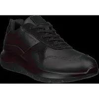 Ecco Sneaker "VALERIE", Damen, Gr. 40, Textil, schwarz, Leder, Schuhe Sneaker, Schnürschuh, Halbschuh mit waterproof-Ausstattung