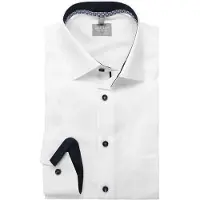 MARVELIS Langarmhemd , Herren, Gr. 41, N-Gr, weiß (hellblau), Web, Obermaterial: 100% Baumwolle, comfort fit normal, Manschette, Hemden Langarmhemd, Businesshemd, New-Kentkragen, comfort fit