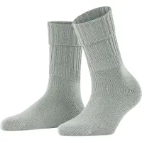 Falke Striggings Rib Damen Bootsocken, 39-42, Grau, Uni,Rippe, Schurwolle
