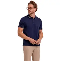 Falke Herren Polo Shirt, L, Mehrfarbig, Struktur, Baumwolle