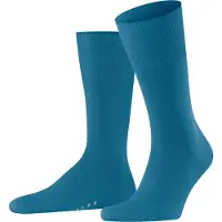Falke Airport Herren Socken, 43-44, Blau, Uni, Schurwolle