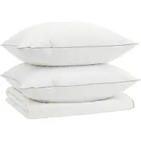 vidaXL Gänsedaunen-Bettdecken-Set 90% FULDA 3 stk. 200 x 200 cm Sommer