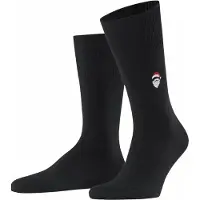Falke Airport Santa Claus Herren Socken, 45-46, Schwarz, Uni, Schurwolle