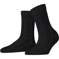 Falke Softmerino Special Edition Damen Socken, 35-38, Schwarz, AnderesMuster,Struktur,AnderesMuster, Schurwolle