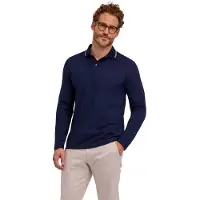 Falke Herren Polo Shirt, M, Blau, Baumwolle