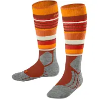 Falke SK2 Intermediate Kinder Ski Kniestrümpfe, 27-30, Orange, Schurwolle