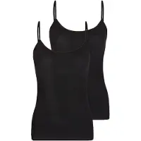 Nina von c. Unterhemd NINA VON C. "2er Pack Damen Spaghettitop Pure", Damen, Gr. 44, N-Gr, schwarz, Obermaterial: 52% Viskose CV. 40% Modal CMD. 8% Elasthan EL., Unterhemden Unterhemd