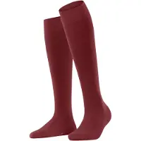 Falke Softmerino Damen Kniestrümpfe, 41-42, Rot, Uni, Schurwolle