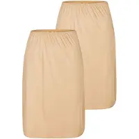 Nina von c. Unterrock NINA VON C. "2er Pack Halbrock Länge 60 cm Elegance", Damen, Gr. 38, beige (caramel caramel), Obermaterial: 81% Viskose CV. 19% Polyester PES., Röcke Unterrock