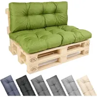 Garronda Palettenkissen Set 2-teilig wasserabweisend UV- & Wasserfest Palettensofa GD-0252 Grün