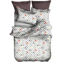 DecoKing Bettwäsche geometrisches Muster minimalistisch 155x220
