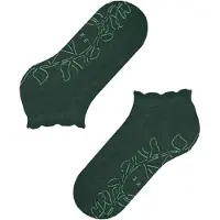 Falke Soft Elegance Damen Haussocken, 35-38, Grün, Uni, Wolle
