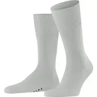 Falke Airport Herren Socken, 43-44, Grau, Uni, Schurwolle