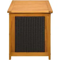 vidaXL Gartenlagerbox 185 L Massivholz Akazie 90 x 50 x 56 cm Schwarz