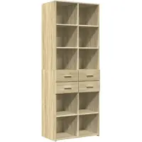 vidaXL Highboard Sonoma-Eiche 70x42,5x185 cm Holzwerkstoff