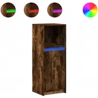 vidaXL LED-Sideboard Räuchereiche 38x34x100 cm Holzwerkstoff