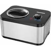 Heinner SweetFreeze Eismaschine 120 W, 1,5 L, Kompressor, LED-Display, Touchbedienung, Schwarz/Edelstahl