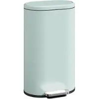 HOMCOM Mülleimer Küche 30 Liter Treteimer mit Soft-Close-Deckel Grün