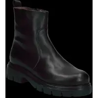 Wonders für Damen. A-4305_5716_5792 Stiefeletten aus Leder Bones 05 Schwarz (38), Wohnung, 1 bis 3 cm, Keine, Lässig