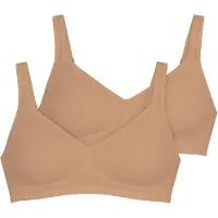 Nina von c. Soft-BH NINA VON C. "2er Pack Soft BH Secret Soft & Shape", Damen, Gr. 75, Cup A, braun (caramel), Obermaterial: 85% Polyamid PA. 15% Elasthan EL., BHs Soft-BH