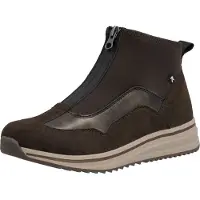 Rieker Sneakerboots , Damen, Gr. 39, braun, Lederimitat, Textil, Schuhe Sneakerboots, Stiefelette, High-Top Sneaker mit Reißverschluss vorne