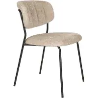 Trendmöbel24 ANLI STYLE Sessel Jolien, Schwarz/Beige, Bouclé-Stoff - Set aus 2 Stück