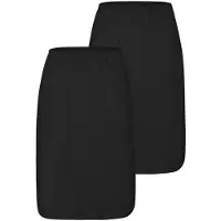 Nina von c. Unterrock NINA VON C. "2er Pack Halbrock Länge 60 cm Elegance", Damen, Gr. 46, schwarz (schwarz schwarz), Obermaterial: 81% Viskose CV. 19% Polyester PES., Röcke Unterrock