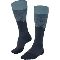 Falke SK4 Advanced Damen Ski Kniestrümpfe, 35-36, Blau, Wolle