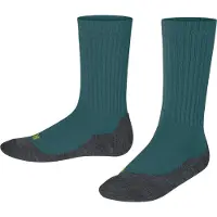 Falke Active Warm Kinder Socken, 35-38, Grün, Uni, Wolle