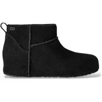 Ugg für Damen. 1180412 Stiefeletten aus Leder Classic Mini Enwrap schwarz (41), Wohnung, Keine, Lässig