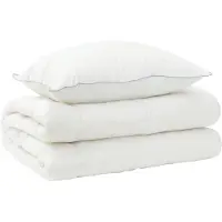 vidaXL Bettdecke und Kissen Set 2 stk. 135x200 cm Winter 450 GSM Wolle