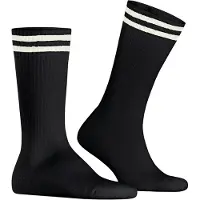 Falke Dynamic Wool Unisex Socken, 37-38, Schwarz, Streifen, Schurwolle