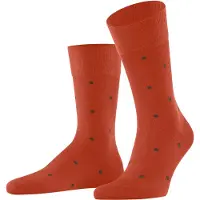 Falke Dot Herren Socken, 39-42, Orange, Punkte, Baumwolle