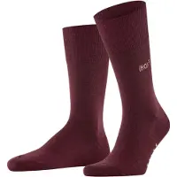 Falke Airport X-Mas Calculation Herren Socken, 41-42, Rot, Uni,Stickmotiv, Schurwolle