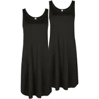Nina von c. Unterkleid NINA VON C. "2er Pack Unterkleid Länge 90 cm Elegance", Damen, Gr. 46, N-Gr, schwarz (schwarz schwarz), Obermaterial: 81% Viskose CV. 19% Polyester PES., Kleider Unterkleid