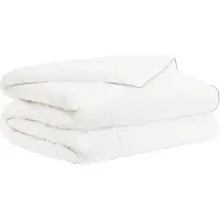 vidaXL Bettdecke TRIER 220x240 cm Sommer 140 GSM Weiß Hypoallergen