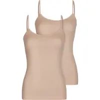 Nina von c. Unterhemd NINA VON C. "2er Pack Damen Spaghettitop Pure", Damen, Gr. 38, N-Gr, braun (latte macchiato), Obermaterial: 52% Viskose CV. 40% Modal CMD. 8% Elasthan EL., Unterhemden Unterhemd