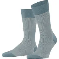 Falke Fine Shadow Herren Socken, 41-42, Blau, Rippe, Baumwolle