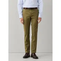Hackett London für Herren. HM2100116 Olivgrüne Kensington-Chino-Hose (34/32), Lässig, Baumwolle