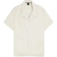 BOSS für Herren. 50535793 Beige Strandhemd (S), Lässig, Viskose