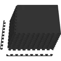 Syfax Pool Bodenschutzmatte 40 stk. Schwarz 14,4 m² EVA-Schaum