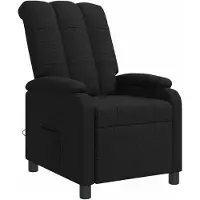 vidaXL Massage Relaxsessel Schwarz Stoff